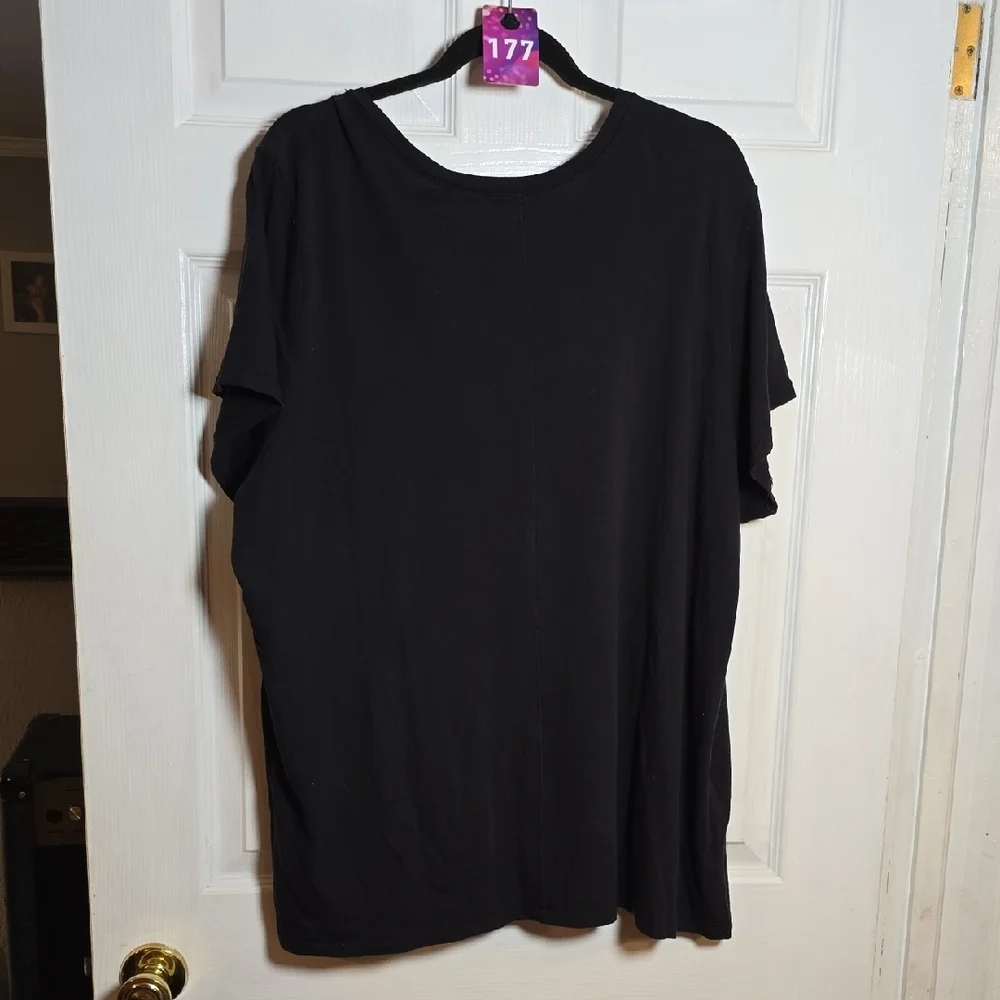 177 Torrid 3 3X Graphic Black Tee with - Don't Waste Your Energy - Picture 5 of 5